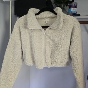 SKIMS Cream Teddy Jacket